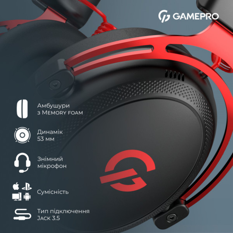 Беспроводная игровая гарнитура GamePro Asgard Skald (HS850BR)