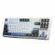 Клавиатура беспроводная Aula F87 Gasket Greywood V3 switch White (6948391208602)